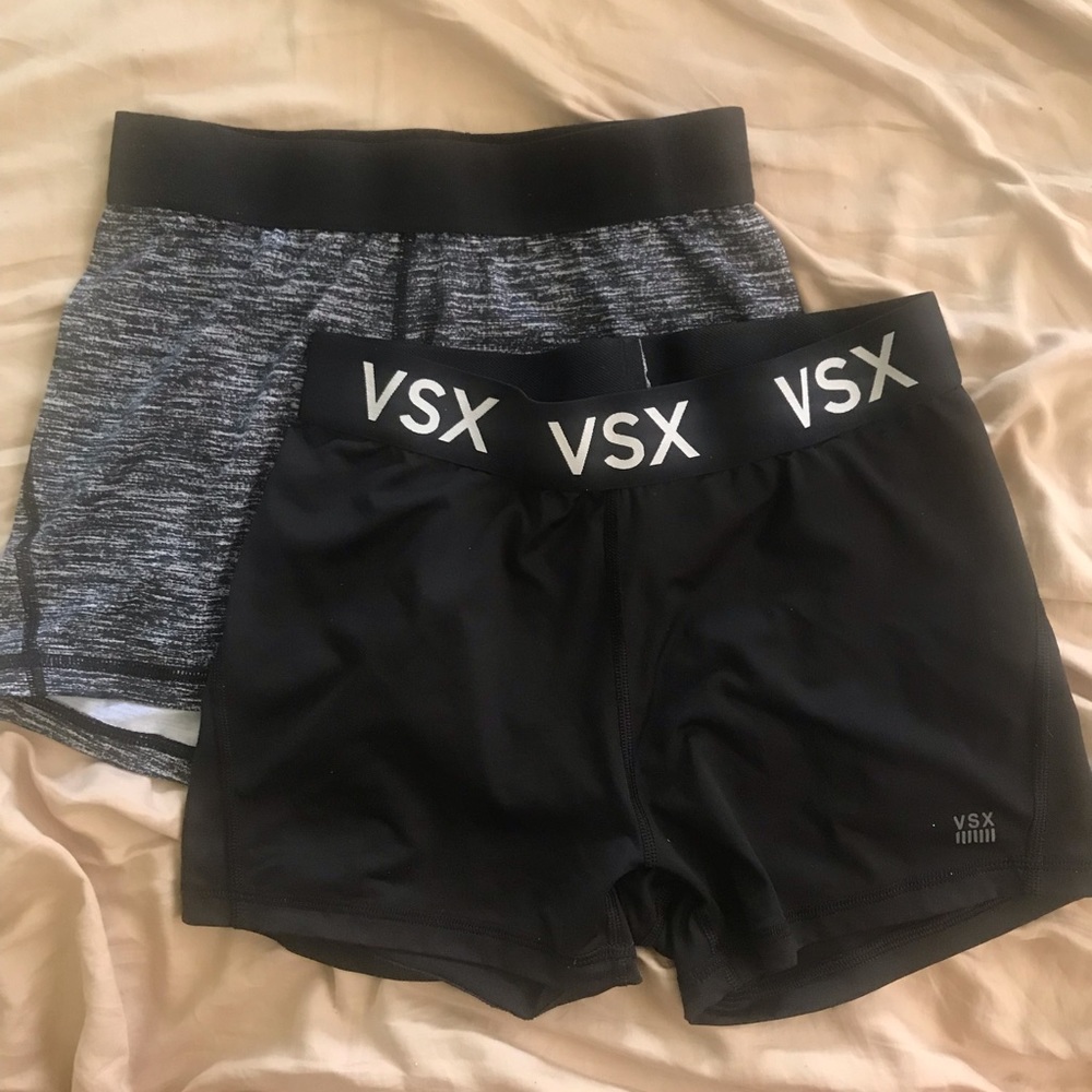 2 pairs of Victoria secret spandex shorts